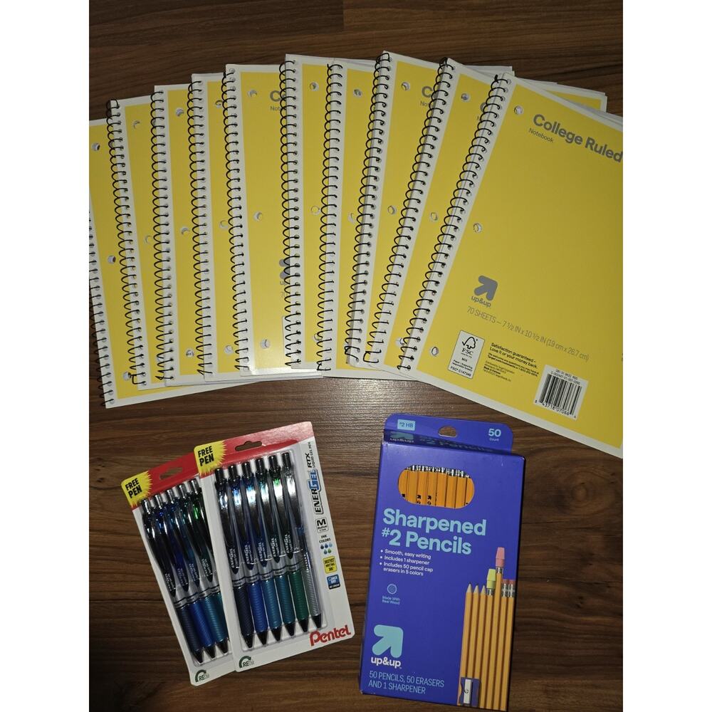 10 up&up™ Spiral Notebook 1 Subject College Ruled 70 Pages 7.5x10.5 Pens & Penci